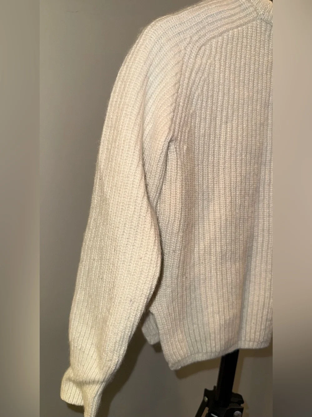 Ralph Lauren Girls M 8-10 Ivory Rib Knit Merino Cashmere Blend Sweater, sz 8/10